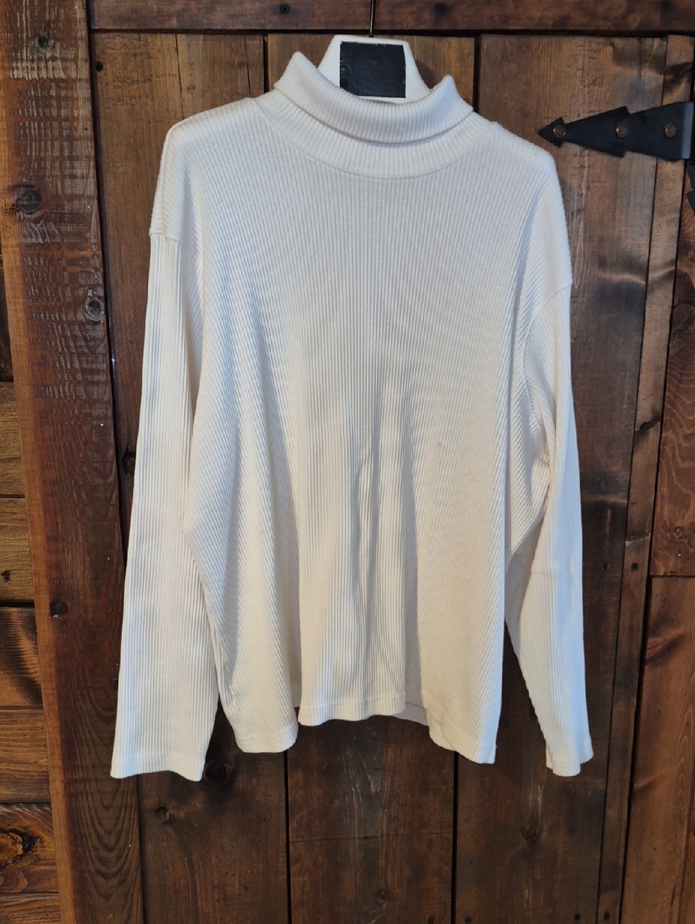 Fashion Bug White Ribbed Mock Neck Long Sleeve Top